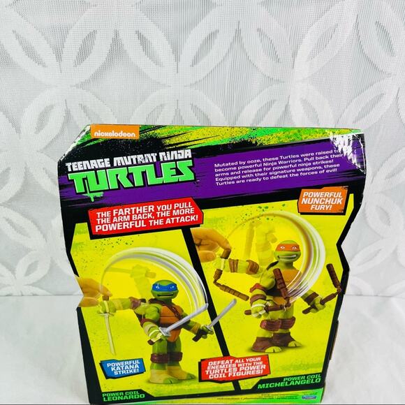 Playmates Nickelodeon Teenage Mutant Ninja TMNT Turtle Power Coil Michaelangelo - Picture 4 of 5